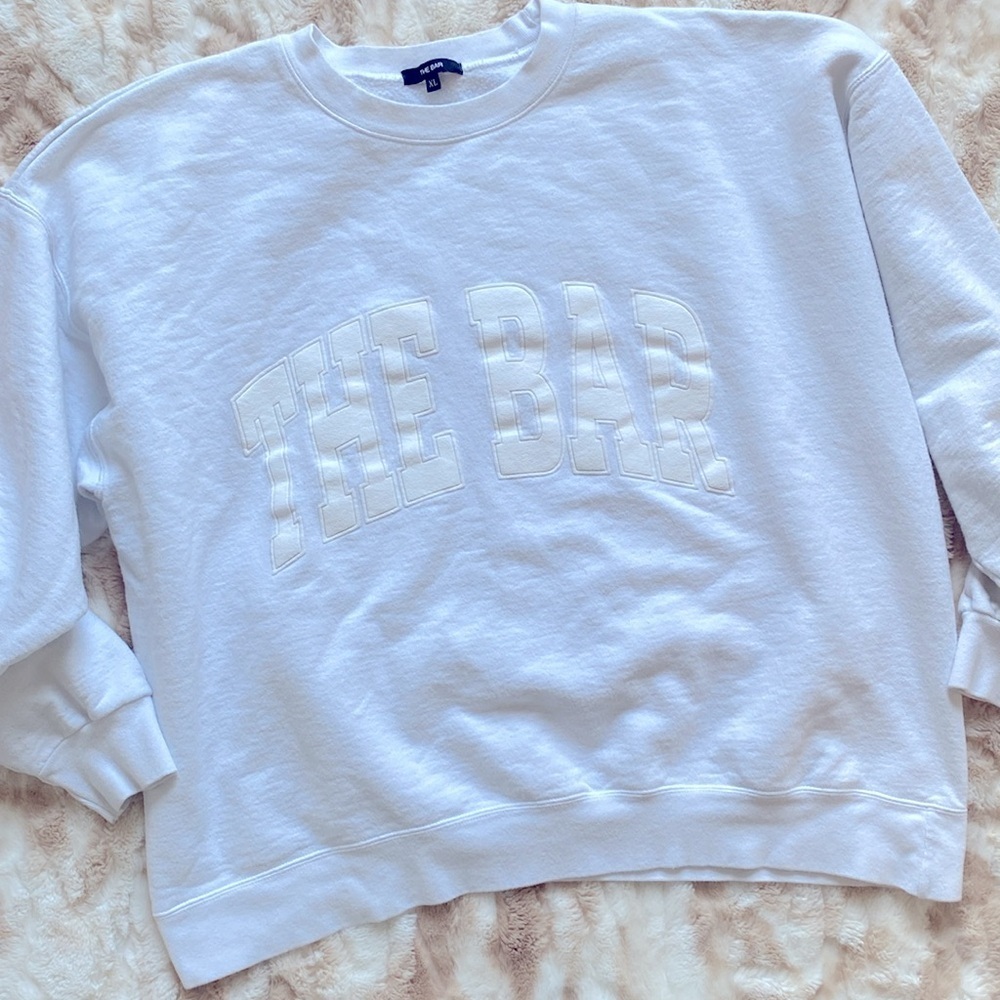 The Bar Classic White Sweatshirt